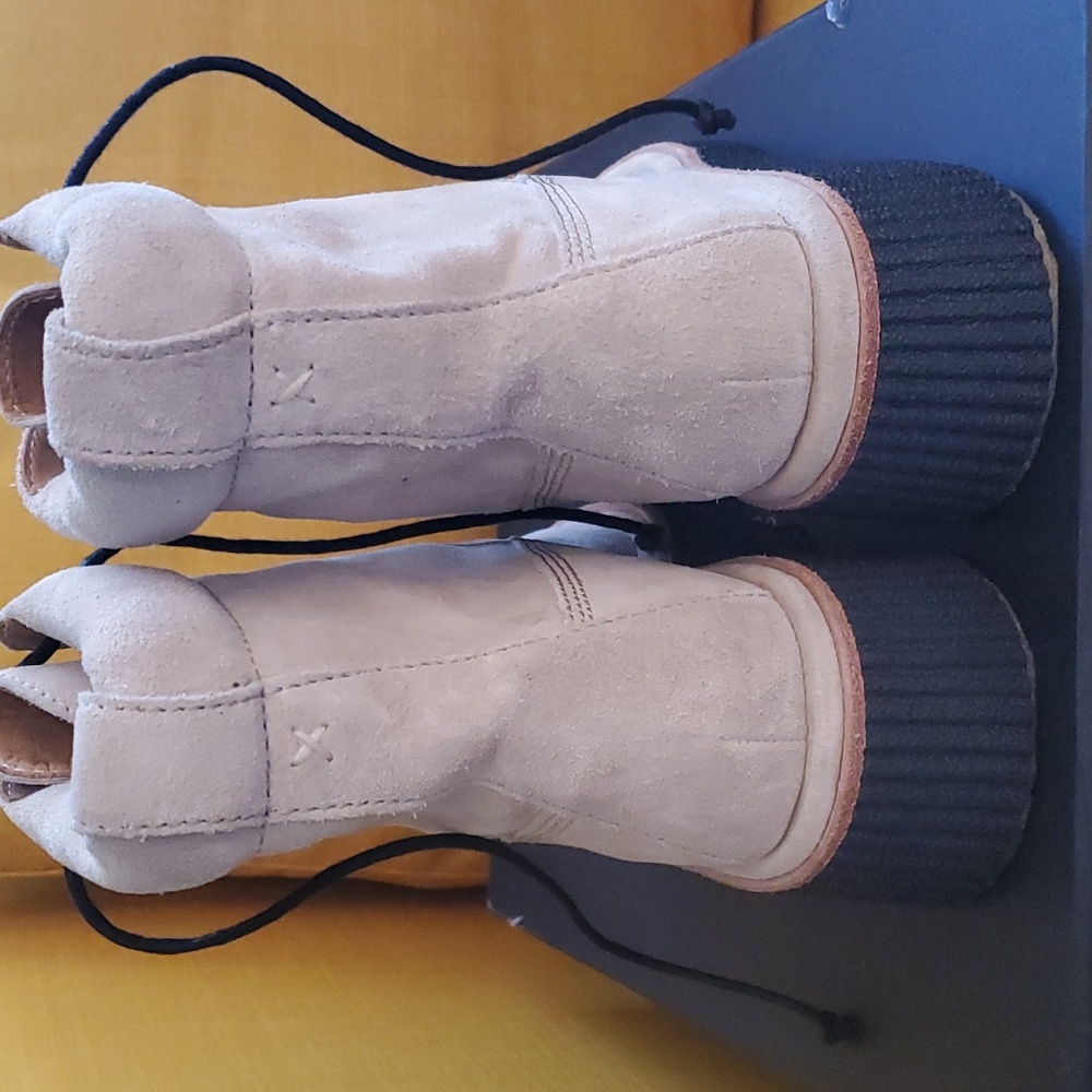 New With Tags Rag And Bone Paloma Beige Suede Boot - image 3